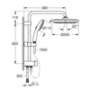 Kép 5/5 - Grohe Vitalio Start System 250 Flex zuhanyrendszer diverterrel falra szereléshez 26989001