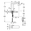 Kép 4/4 - Grohe Eurosmart Cosmopolitan E Infravörös elektronikus mosdócsaptelep 1/2″ L-es méret keverőegységgel és állítható hőmérséklet-korlátozóval 36421001