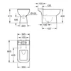 Kép 4/4 - Grohe BauEdge Ceramic Álló WC (falhoz) monoblokkos kombinációhoz 39811000