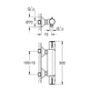 Kép 4/4 - Grohe Grohtherm 800 Termosztátos zuhanycsaptelep 1/2" Matt fekete 1022022430