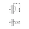 Kép 3/3 - Grohe Selection Cube Fürdőköntös akasztó, fekete 102273KF00