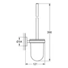 Kép 3/3 - Grohe Essentials WC-kefe garnitúra, matt fekete 1024682430