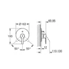 Kép 2/2 - Grohe Lineare Egykaros falba épített kádcsaptelep, króm 19297DC1