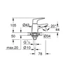 Kép 2/2 - Grohe BauFlow hideg vizes mosdó csaptelep XS-méret 20575000