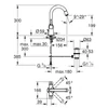 Kép 3/3 - Grohe Grandera 2-fogantyús mosdó csaptelep, 1/2″ L-es méret, króm 20666000