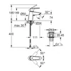 Kép 4/4 - Grohe Eurosmart Egykaros mosdócsaptelep 1/2"S-es méret Matt fekete 239682433