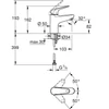 Kép 4/4 - Grohe Euroeco Egykaros mosdócsaptelep 1/2"S-es méret Króm 24256001