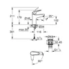 Kép 4/4 - Grohe Euroeco Egykaros mosdócsaptelep 1/2"M-es méret Króm 24269001