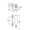 Kép 3/3 - Grohe Atrio Egykaros zuhanycsaptelep 1/2″, szálcsiszolt grafit 24366AL0