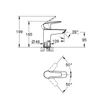 Kép 5/5 - Grohe Start Egykaros mosdócsaptelep 1/2"S-es méret Króm 24431000