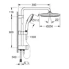 Kép 5/5 - Grohe Tempesta System 250 Flex zuhanyrendszer diverterrel falra szereléshez Matt fekete 269792431