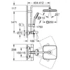 Kép 5/5 - Grohe Vitalio Comfort 250 Termosztátos zuhanyrendszer kádtöltővel falra szerelésre, matt fekete 269842431