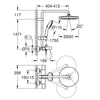 Kép 4/4 - Grohe Vitalio Start System 250 Termosztátos zuhanyrendszer kádtöltővel falra szerelésre, matt fekete 269882431