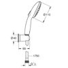 Kép 4/4 - Grohe Vitalio Start 110 Fali tartós szett 2 spray (Rain, Jet), matt fekete 279502431