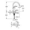 Kép 4/4 - Grohe Start Egykaros mosogatócsap 1/2", Matt Fekete 304692430