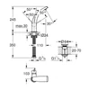 Kép 2/2 - Grohe GROHE Ondus Egykaros mosdócsaptelep 1/2″ L-es méret, króm/titán 32125BS0