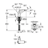 Kép 2/2 - Grohe GROHE Ondus egykaros bidécsaptelep M-Size, hold fehér 32695LS0