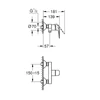 Kép 5/5 - Grohe Euroeco Egykaros zuhanycsaptelep 1/2" Króm 32740001