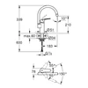 Kép 5/5 - Grohe Eurosmart Egykaros mosogatócsap 1/2" Matt fekete 332022433