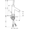 Kép 2/3 - Hansgrohe AXOR Starck Egykaros mosdócsaptelep 70 automata lefolyó-garnitúrával kézmosókagylókhoz 10116000