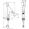 Kép 2/2 - Hansgrohe AXOR Starck Organic Kétkaros mosdócsaptelep 280 automata lefolyó-garnitúra nélkül 12011000