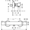 Kép 2/2 - Hansgrohe Ecostat termosztátos zuhanycsaptelep Comfort, szálcsiszolt bronz 13116140