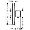 Kép 2/2 - Hansgrohe Ecostat E falsík alatti termosztátos csaptelep 15705 000 (15705000)