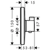 Kép 2/2 - Hansgrohe Ecostat S falsík alatti termosztátos csaptelep 15755 000 (15755000)