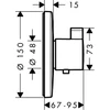 Kép 2/2 - Hansgrohe Ecostat S falsík alatti termosztátos highflow csaptelep 15756 000 (15756000)