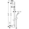 Kép 2/2 - Hansgrohe Unica Croma zuhanyrúd 0,65 m, zuhany gégecsővel 26503 000 (26503000)