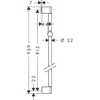 Kép 2/2 - Hansgrohe Unica Croma 0.90 m zuhanyrúd 26506 000 (26506000)