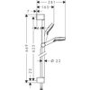 Kép 2/4 - Hansgrohe Crometta Vario 0,65m zuhanyszett króm/fehér 26532 400 (26532400)