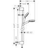 Kép 2/3 - Hansgrohe Crometta 1jet EcoSmart 9 l/perc 0,65m zuhanyszett króm/fehér 26535 400 (26535400)