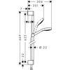 Kép 2/2 - Hansgrohe Croma Select E Multi zuhanyszett 0,65m króm/fehér EcoSmart 9 l/perc 26581400 (26581400)