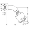 Kép 2/3 - Hansgrohe Clubmaster 3jet fejzuhany zuhanykarral, EcoSmart 9 l/perc 26606 000 (26606000)