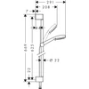 Kép 2/2 - Hansgrohe Crometta 100 Multi zuhanyszett 0,65m fehér/króm 26650 400 (26650400)