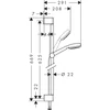 Kép 2/2 - Hansgrohe Crometta 100 1jet zuhanyszett 0,65m fehér/króm 26652 400 (26652400)