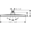 Kép 2/3 - Hansgrohe Crometta E 240 1jet fejzuhany EcoSmart 9 l/perc 26727 000 (26727000)