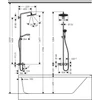 Kép 4/4 - Hansgrohe Croma Select 280 Air 1jet Showerpipe kádhoz 26792 000 (26792000)