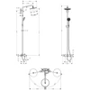 Kép 2/2 - Hansgrohe Croma 220 Air 1jet Showerpipe zuhanyrendszer kádhoz kádtöltő csapteleppel 27223 000 (27223000)