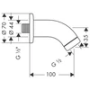 Kép 2/2 - Hansgrohe zuhanykar 100 mm 27438 000 (27438000)