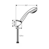 Kép 2/2 - Hansgrohe Crometta 85 Mono/Porter’C kádszett 1,25 m 27576 000 (27576000)