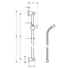 Kép 2/2 - Hansgrohe Unica’Classic zuhanyrúd 0,65 m 27617 000 (27617000)