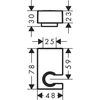 Kép 2/2 - Hansgrohe Porter E zuhanytartó 28387000