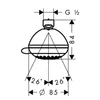 Kép 3/3 - Hansgrohe Crometta 85 Variojet fejzuhany 28424 000 (28424000)