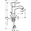 Kép 2/3 - Hansgrohe Metropol Classic egykaros mosdócsaptelep 110 automata lefolyó-garnitúrával, króm/arany hatású 31300 090 (31300090)