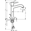 Kép 2/3 - Hansgrohe Metropol Classic egykaros mosdócsaptelep 160 automata lefolyó-garnitúrával, króm/arany hatású 31302 090 (31302090)