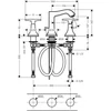 Kép 2/3 - Hansgrohe Metropol Classic 110 3-lyukú mosdócsaptelep automata lefolyó-garnitúrával, króm/arany hatású 31306 090 (31306090)