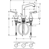 Kép 2/3 - Hansgrohe Metropol Classic 160 3-lyukú mosdócsaptelep automata lefolyó-garnitúrával, króm/arany hatású 31331 090 (31331090)