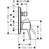 Kép 2/3 - Hansgrohe Metropol Classic egykaros falsík alatti kádcsaptelep színkészlet króm/arany hatású 31345 090 (31345090)